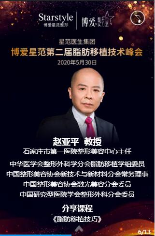 邢臺博愛星范第二屆脂肪移植技術峰會50月30日在邢臺隆重召開