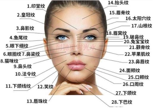 面部皺紋具體有哪些類型？如何去皺果好？盤點18中常見皺紋